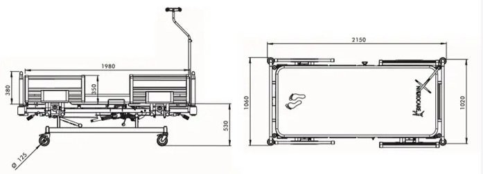 NITRO HB 2110 Кровать медицинская